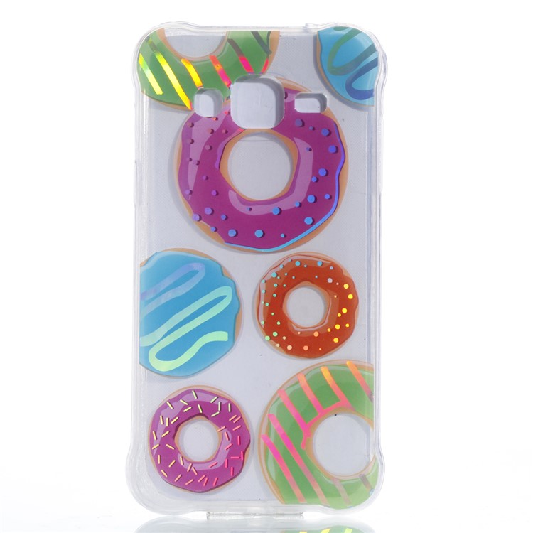 Plated IMD Drop-proof TPU Case Protector for Samsung Galaxy J3 (2016) / J3 - Doughnuts-2
