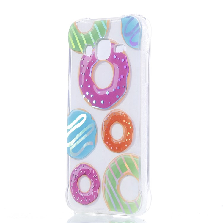 Plated IMD Drop-proof TPU Case Protector for Samsung Galaxy J3 (2016) / J3 - Doughnuts-3