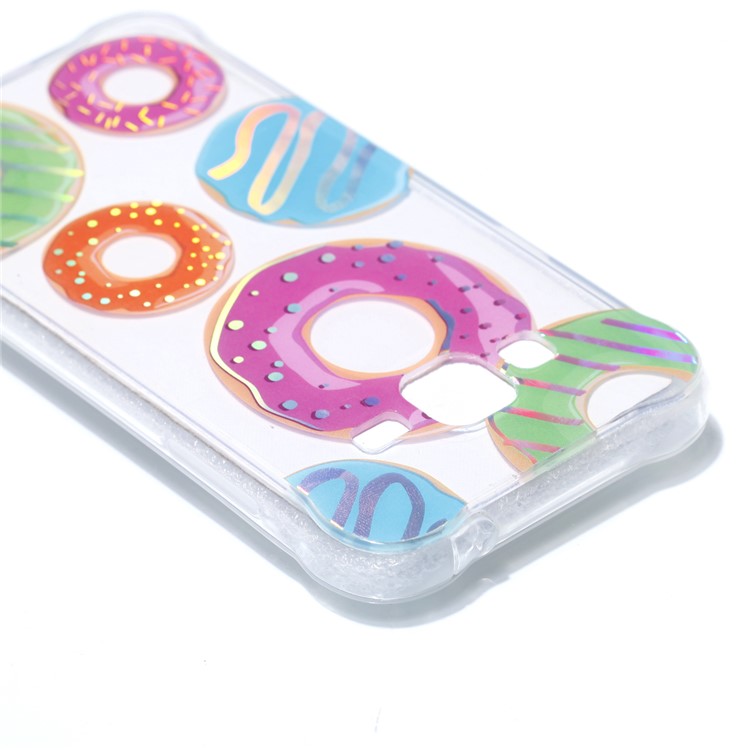 Plated IMD Drop-proof TPU Case Protector for Samsung Galaxy J3 (2016) / J3 - Doughnuts-5