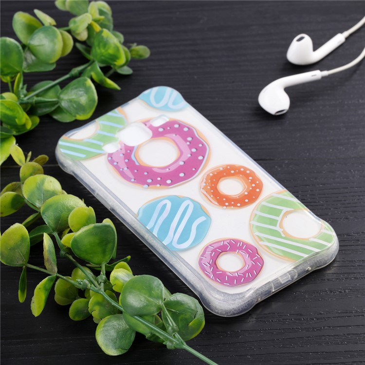 Plated IMD Drop-proof TPU Case Protector for Samsung Galaxy J3 (2016) / J3 - Doughnuts-6
