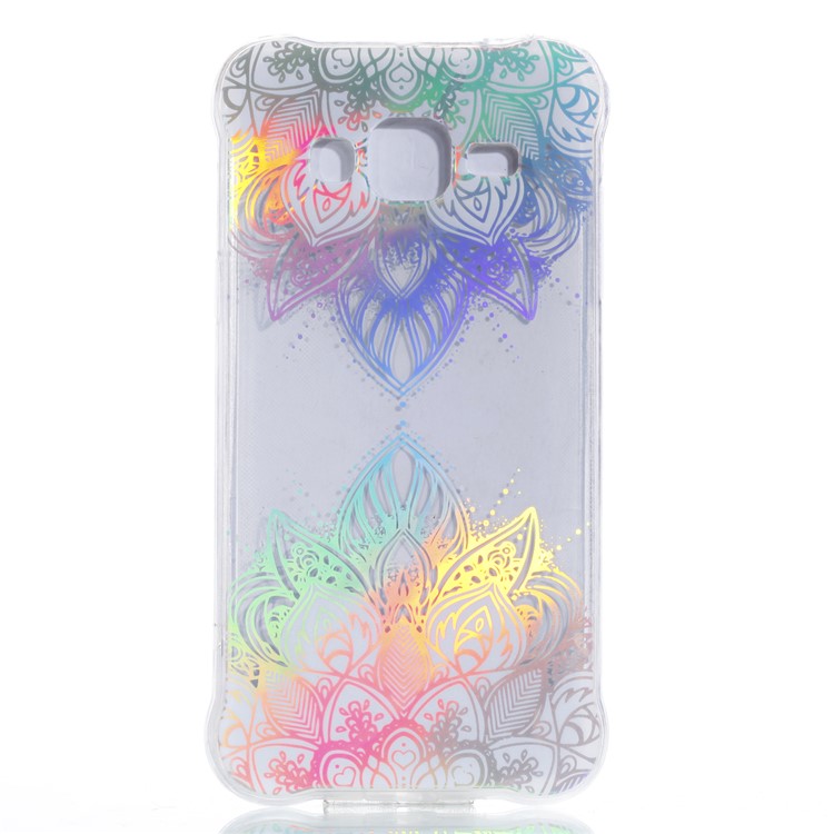 Plated IMD Drop-proof TPU Protection Casing for Samsung Galaxy J3 (2016) / J3 - Colorized Flower-2