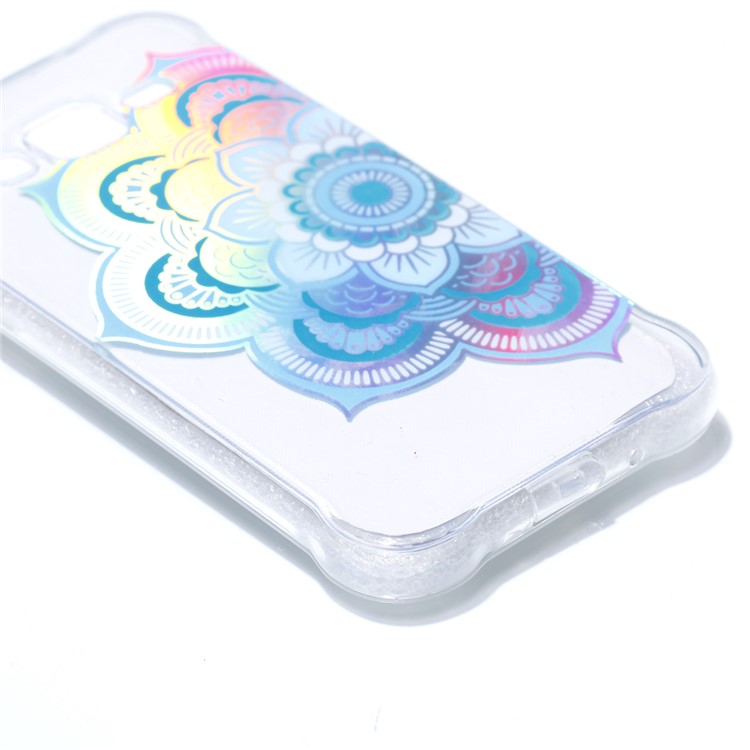 Plated IMD Drop-proof TPU Protection Shell for Samsung Galaxy J3 (2016) / J3 - Blue Mandala-4