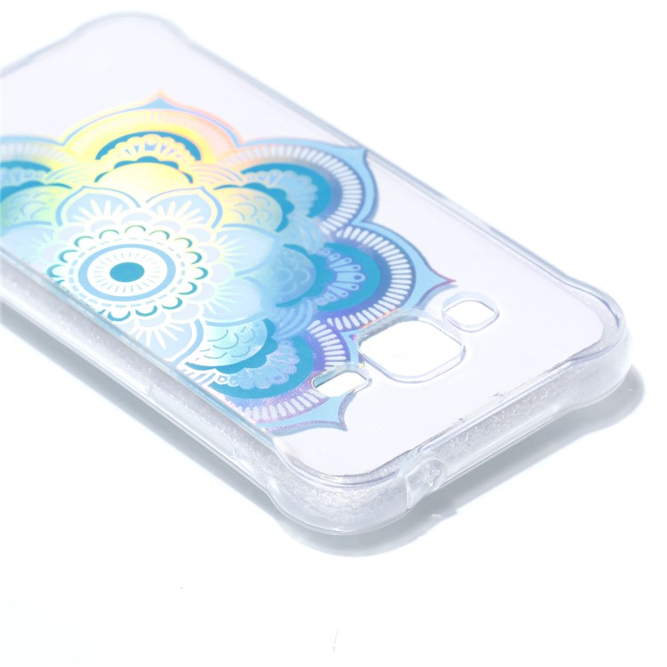 Plated IMD Drop-proof TPU Protection Shell for Samsung Galaxy J3 (2016) / J3 - Blue Mandala-5