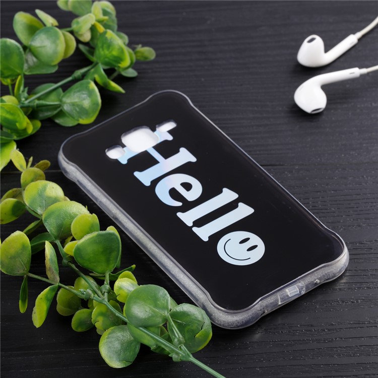 Plated IMD Drop-proof TPU Protective Cover for Samsung Galaxy J3 (2016) / J3 - Hello-6
