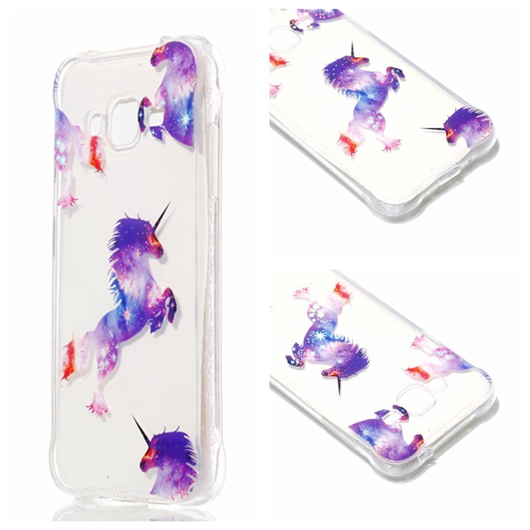 Plated IMD Drop-proof TPU Case Mobile Accessory for Samsung Galaxy J3 (2016) / J3 - Unicorns-1