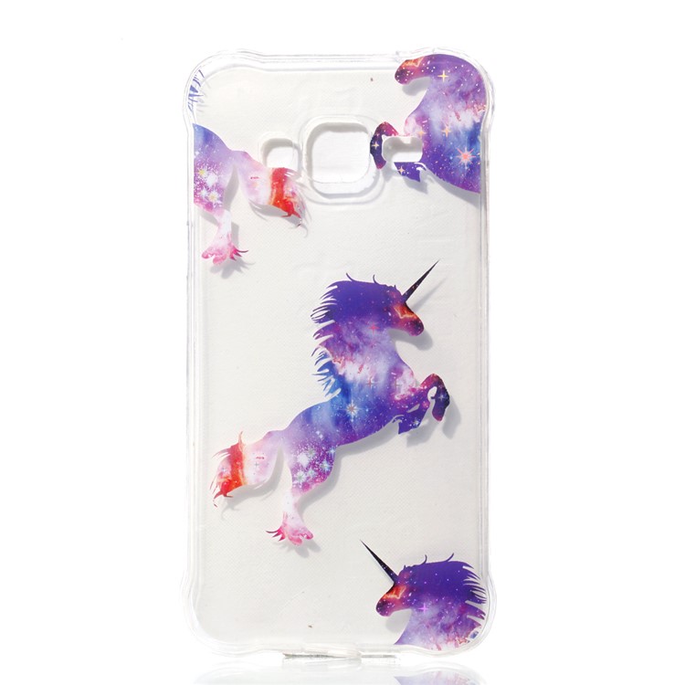 Plated IMD Drop-proof TPU Case Mobile Accessory for Samsung Galaxy J3 (2016) / J3 - Unicorns-2