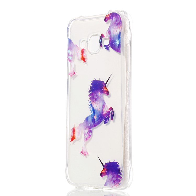 Plated IMD Drop-proof TPU Case Mobile Accessory for Samsung Galaxy J3 (2016) / J3 - Unicorns-3
