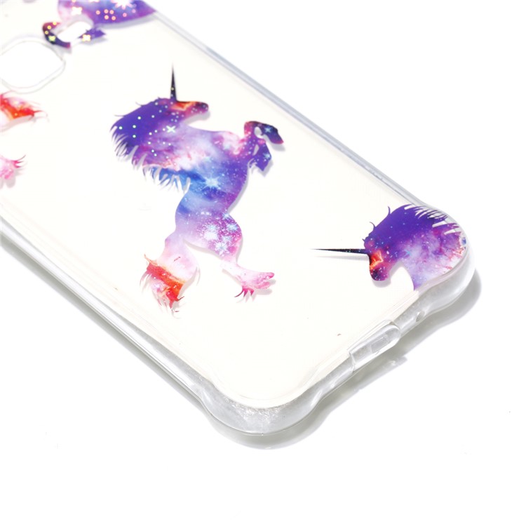 Plated IMD Drop-proof TPU Case Mobile Accessory for Samsung Galaxy J3 (2016) / J3 - Unicorns-4
