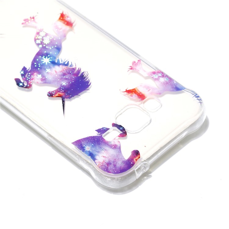 Plated IMD Drop-proof TPU Case Mobile Accessory for Samsung Galaxy J3 (2016) / J3 - Unicorns-5
