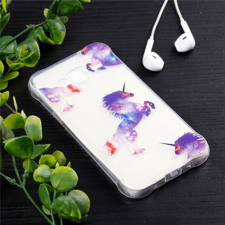 Plated IMD Drop-proof TPU Case Mobile Accessory for Samsung Galaxy J3 (2016) / J3 - Unicorns-6