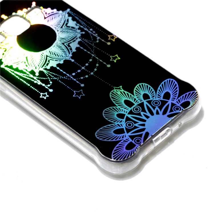 Plated IMD Drop-proof TPU Phone Accessory Case for Samsung Galaxy J3 (2016) / J3 - Flower Pendant-4
