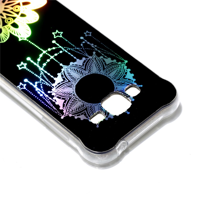 Plated IMD Drop-proof TPU Phone Accessory Case for Samsung Galaxy J3 (2016) / J3 - Flower Pendant-5