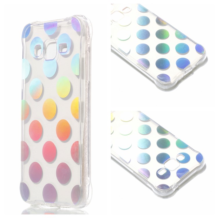 

Plated IMD Drop-proof TPU Mobile Phone Cover for Samsung Galaxy J3 (2016) / J3 - Polka Dots