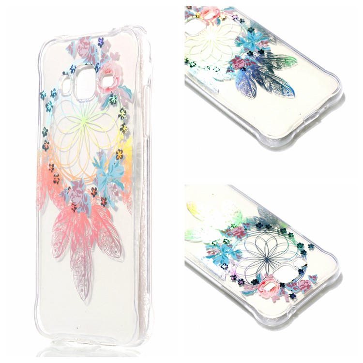 

Plated IMD Drop-proof TPU Mobile Cover for Samsung Galaxy J3 (2016) / J3 - Flower Windbell