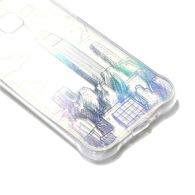 Plated IMD Drop-proof TPU Cover for Samsung Galaxy J3 (2016) / J3 - Buildings-4