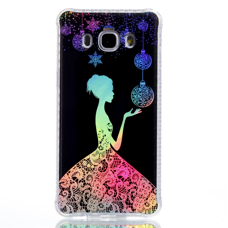 For Samsung Galaxy J5 (2016) J510 Electroplated IMD Pattern TPU Phone Case Accessory - Elegant Lady-2