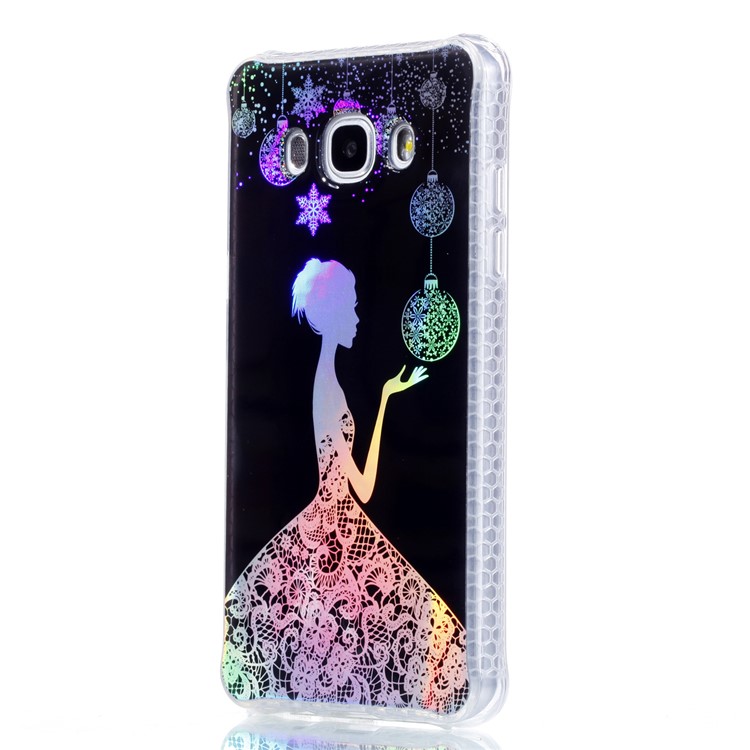 For Samsung Galaxy J5 (2016) J510 Electroplated IMD Pattern TPU Phone Case Accessory - Elegant Lady-3