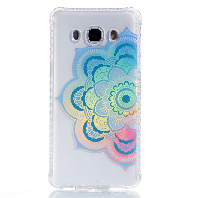 Electroplated IMD Pattern TPU Mobile Cover for Samsung Galaxy J5 (2016) J510 - Henna Lotus-2