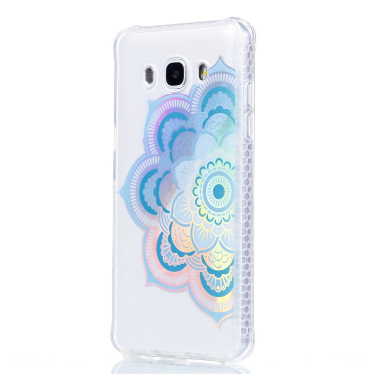 Electroplated IMD Pattern TPU Mobile Cover for Samsung Galaxy J5 (2016) J510 - Henna Lotus-3