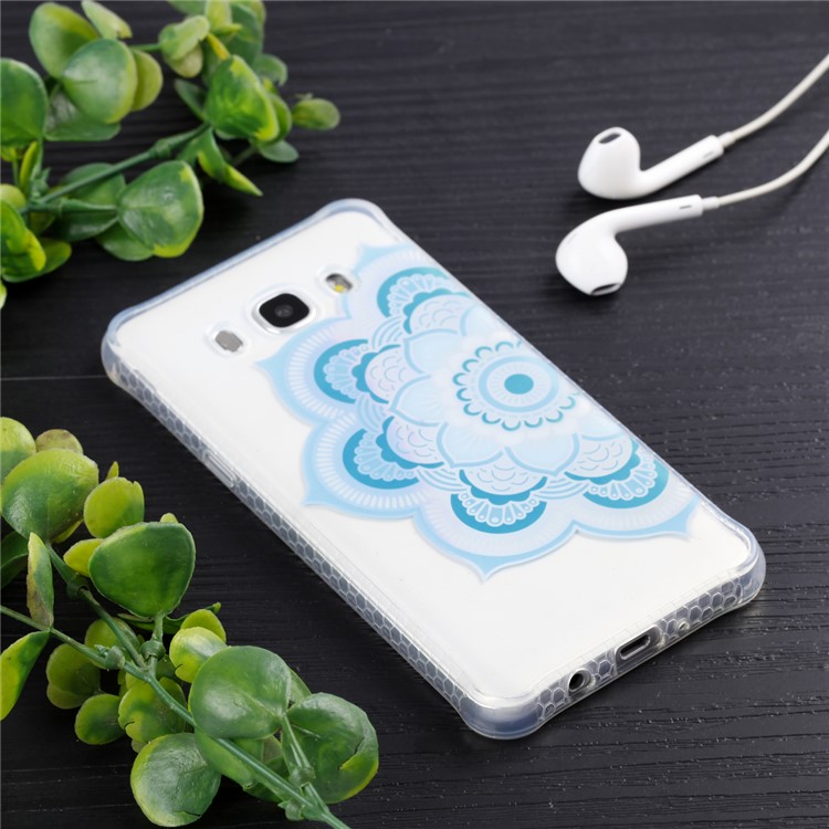 Electroplated IMD Pattern TPU Mobile Cover for Samsung Galaxy J5 (2016) J510 - Henna Lotus-6