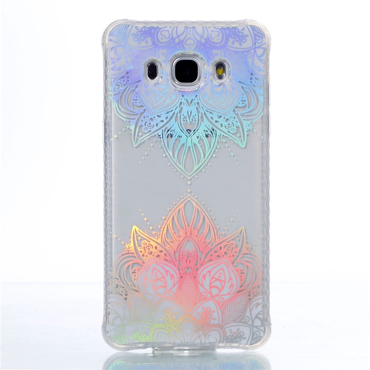 Electroplated IMD Pattern TPU Back Case for Samsung Galaxy J5 (2016) J510 - Two Halves Henna Lotus-3