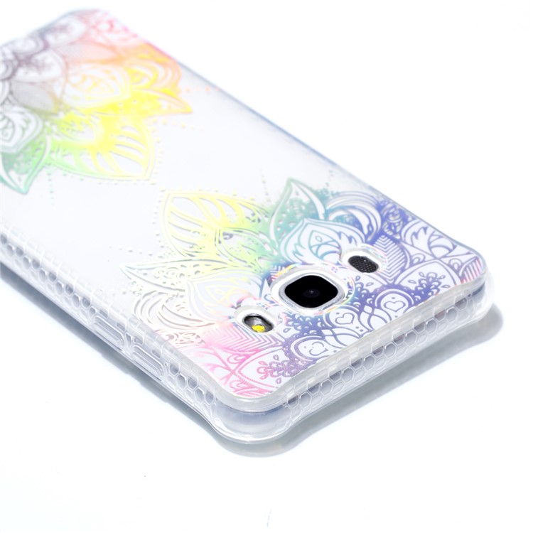 Electroplated IMD Pattern TPU Back Case for Samsung Galaxy J5 (2016) J510 - Two Halves Henna Lotus-5