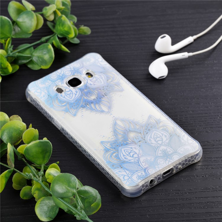 Electroplated IMD Pattern TPU Back Case for Samsung Galaxy J5 (2016) J510 - Two Halves Henna Lotus-6