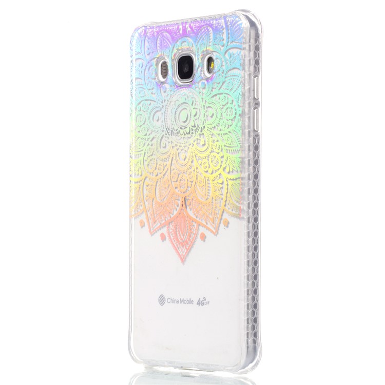 Electroplated IMD Pattern TPU Back Shell for Samsung Galaxy J5 (2016) J510 - Gradient Color Mandala-3