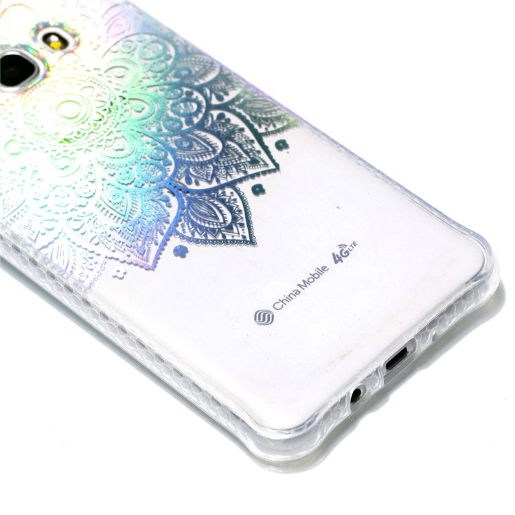 Electroplated IMD Pattern TPU Back Shell for Samsung Galaxy J5 (2016) J510 - Gradient Color Mandala-4
