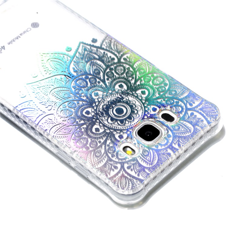 Electroplated IMD Pattern TPU Back Shell for Samsung Galaxy J5 (2016) J510 - Gradient Color Mandala-5