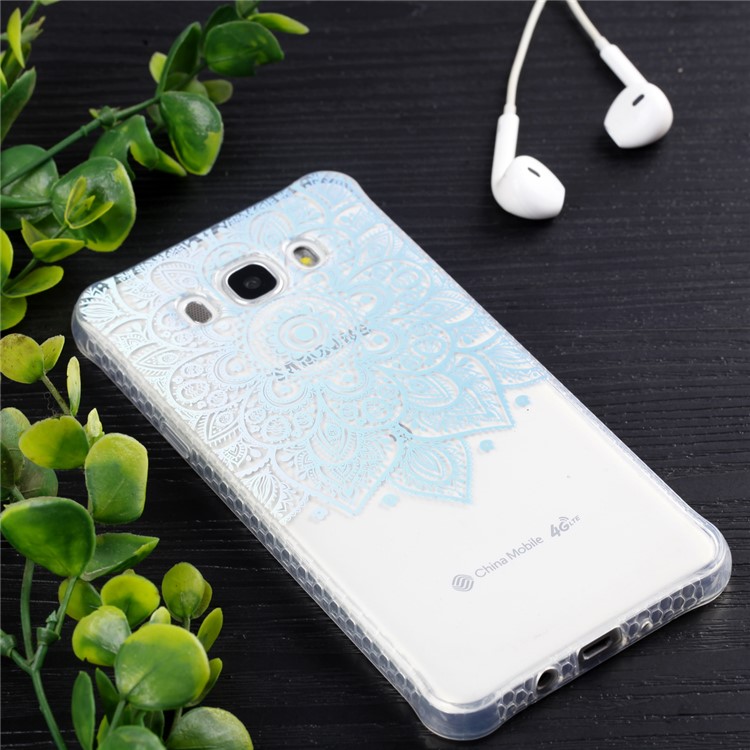 Electroplated IMD Pattern TPU Back Shell for Samsung Galaxy J5 (2016) J510 - Gradient Color Mandala-6