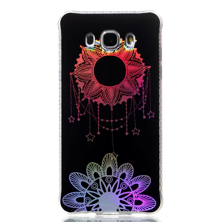 Electroplated IMD Pattern TPU Mobile Shell Cover for Samsung Galaxy J5 (2016) J510 - Dream Catcher and Flower-2