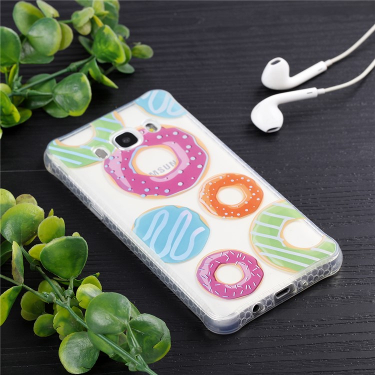Plating IMD Shockproof TPU Cover for Samsung Galaxy J7 (2016) SM-J710 - Doughnuts-6