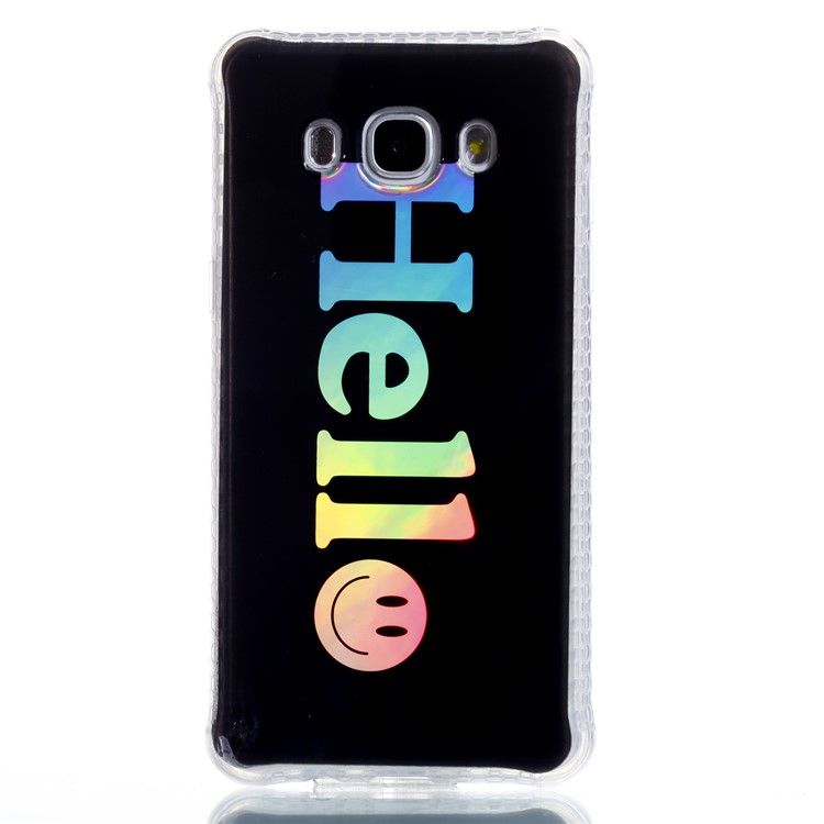 Plating IMD Shockproof TPU Cover for Samsung Galaxy J7 (2016) SM-J710 - Hello-2