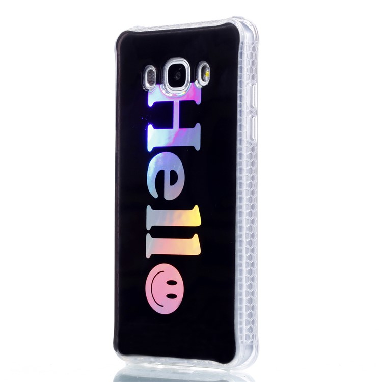 Plating IMD Shockproof TPU Cover for Samsung Galaxy J7 (2016) SM-J710 - Hello-3