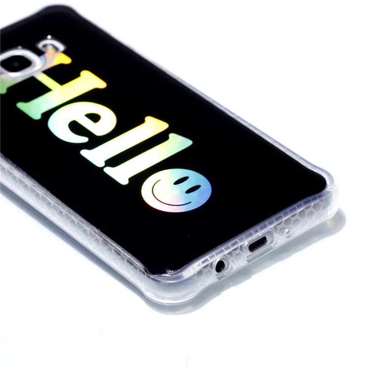 Plating IMD Shockproof TPU Cover for Samsung Galaxy J7 (2016) SM-J710 - Hello-4