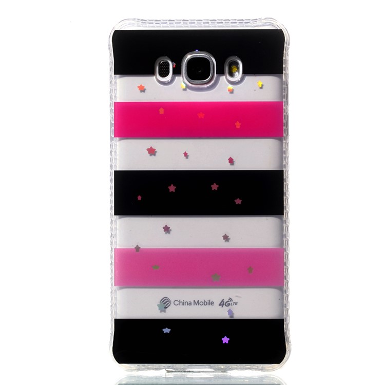 Plating IMD Shockproof TPU Cover for Samsung Galaxy J7 (2016) SM-J710 - Stars and Stripes-2