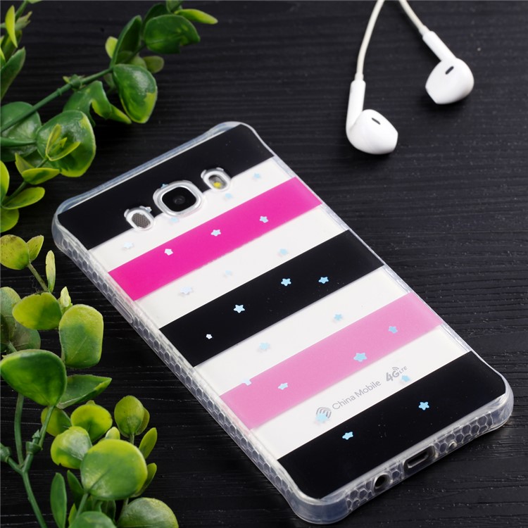 Plating IMD Shockproof TPU Cover for Samsung Galaxy J7 (2016) SM-J710 - Stars and Stripes-6