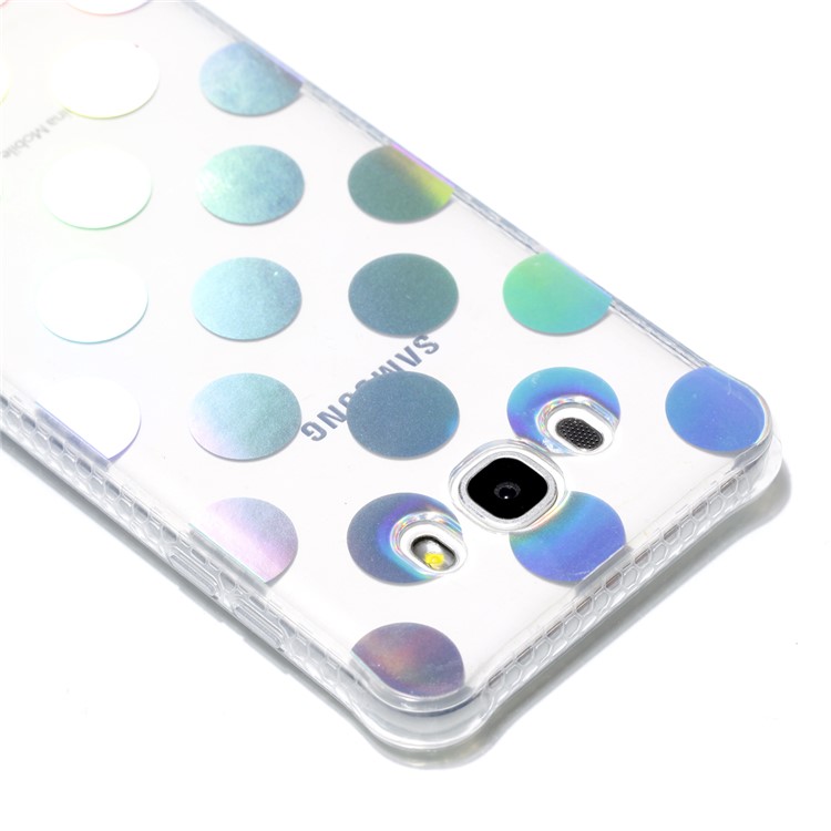 Plating IMD Shockproof TPU Cover for Samsung Galaxy J7 (2016) SM-J710 - Polka Dots-5