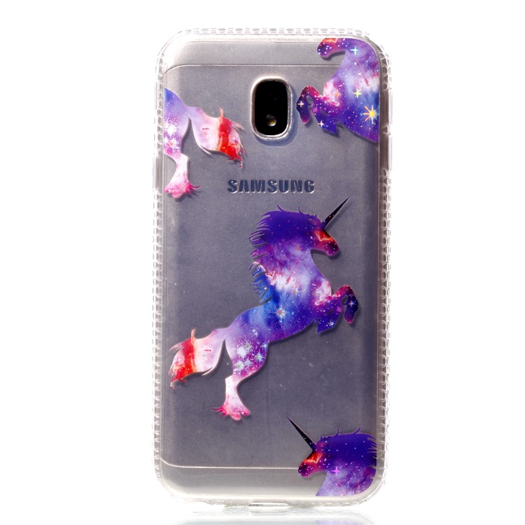 Electroplating IMD Shockproof TPU Cover for Samsung Galaxy J3 (2017) EU Version/J3 Pro (2017) - Unicorn-2