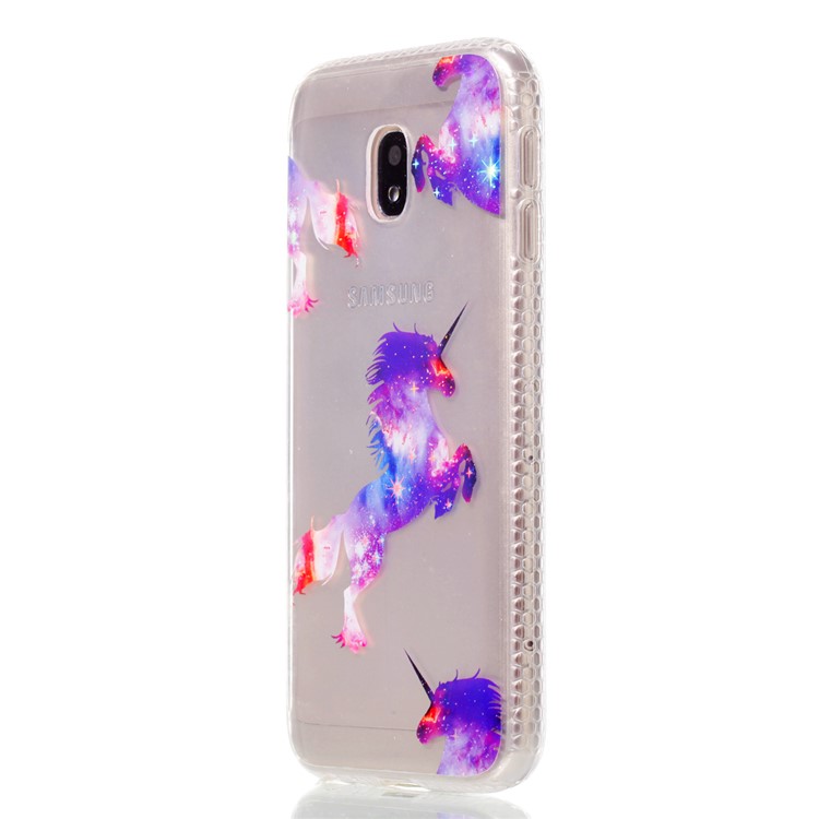Electroplating IMD Shockproof TPU Cover for Samsung Galaxy J3 (2017) EU Version/J3 Pro (2017) - Unicorn-3