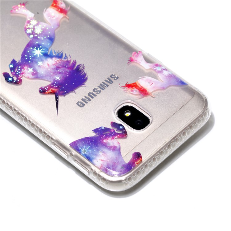 Electroplating IMD Shockproof TPU Cover for Samsung Galaxy J3 (2017) EU Version/J3 Pro (2017) - Unicorn-5