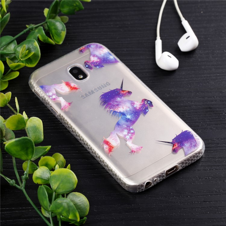 Electroplating IMD Shockproof TPU Cover for Samsung Galaxy J3 (2017) EU Version/J3 Pro (2017) - Unicorn-6