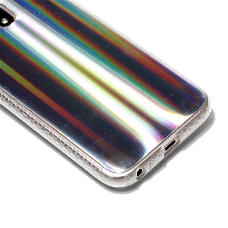 Electroplating IMD Shockproof TPU Shell for Samsung Galaxy J3 (2017) EU Version/J3 Pro (2017) - Silver Vertical Stripes-4