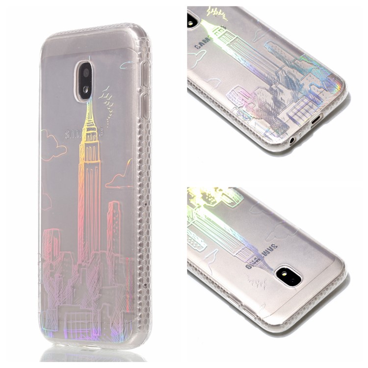 

Electroplating IMD Shockproof TPU Mobile Phone Case for Samsung Galaxy J3 (2017) EU Version/J3 Pro (2017) - Building Pattern