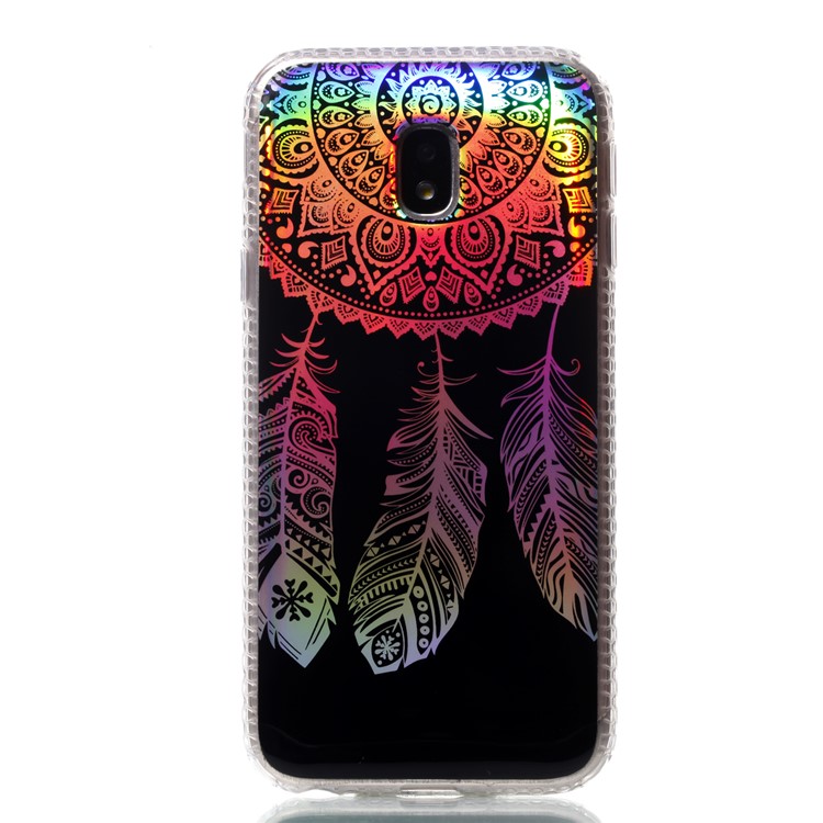 Electroplating IMD Shockproof TPU Cell Phone Case for Samsung Galaxy J3 (2017) EU Version/J3 Pro (2017) - Feather Dream Catcher-2
