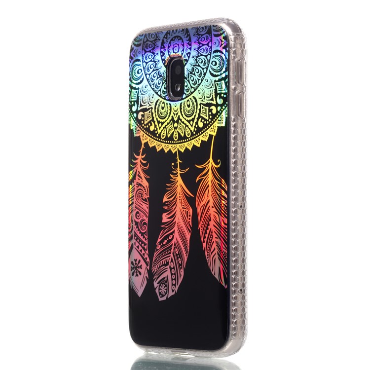 Electroplating IMD Shockproof TPU Cell Phone Case for Samsung Galaxy J3 (2017) EU Version/J3 Pro (2017) - Feather Dream Catcher-3