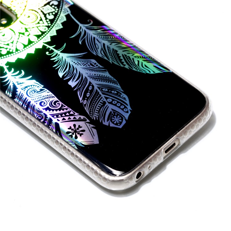Electroplating IMD Shockproof TPU Cell Phone Case for Samsung Galaxy J3 (2017) EU Version/J3 Pro (2017) - Feather Dream Catcher-4