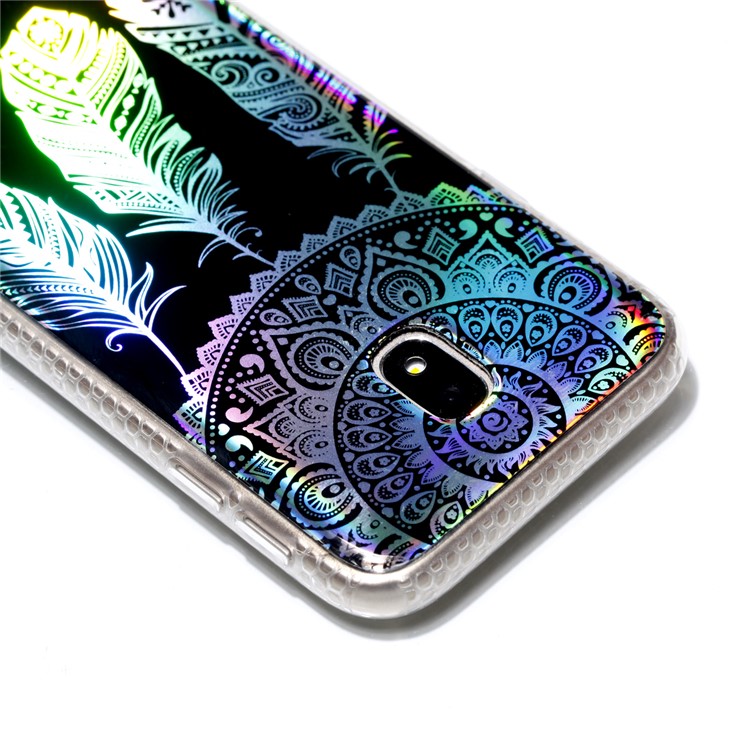 Electroplating IMD Shockproof TPU Cell Phone Case for Samsung Galaxy J3 (2017) EU Version/J3 Pro (2017) - Feather Dream Catcher-5
