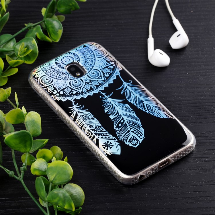 Electroplating IMD Shockproof TPU Cell Phone Case for Samsung Galaxy J3 (2017) EU Version/J3 Pro (2017) - Feather Dream Catcher-6